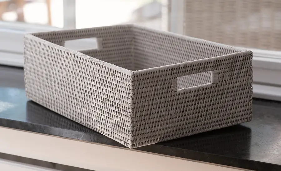 Rechteckiger Rattan Korb